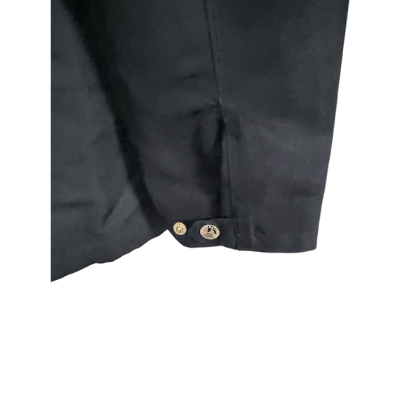 Lauren Ralph Lauren Women's Size Small Black Jacket Raincoat Gold Hardware Lined - Picture 8 of 8